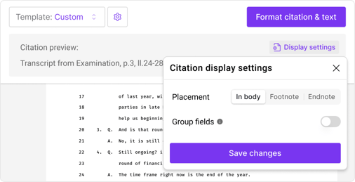 Display settings